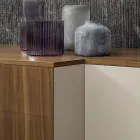 Aparador en Mdf con 2 Puertas y 2 Cajones Salientes Lados Inclinados - Caspiter viadurini