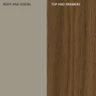 Aparador en Mdf con 2 Puertas y 2 Cajones Salientes Lados Inclinados - Caspiter viadurini