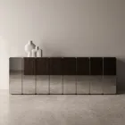 Aparador moderno de madera con espejo y diseño elegante, fabricado en Italia - Ester viadurini