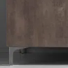 Aparador moderno con tres puertas en bronce o melamina gris Made in Italy - Clemente viadurini