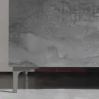 Aparador moderno con tres puertas en bronce o melamina gris Made in Italy - Clemente viadurini