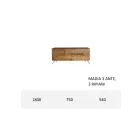 Aparador de Salón en Mdf y Madera Maciza 2 o 3 Puertas Made in Italy - Chamber viadurini
