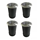 Rotulador Foco Led Redondo 2W en Acero Inoxidable 316, 4 Piezas - Solina viadurini