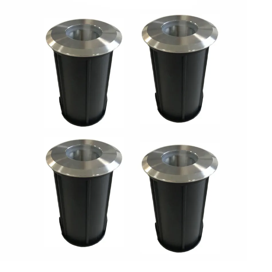 Rotulador Foco Led Redondo 2W en Acero Inoxidable 316, 4 Piezas - Solina viadurini