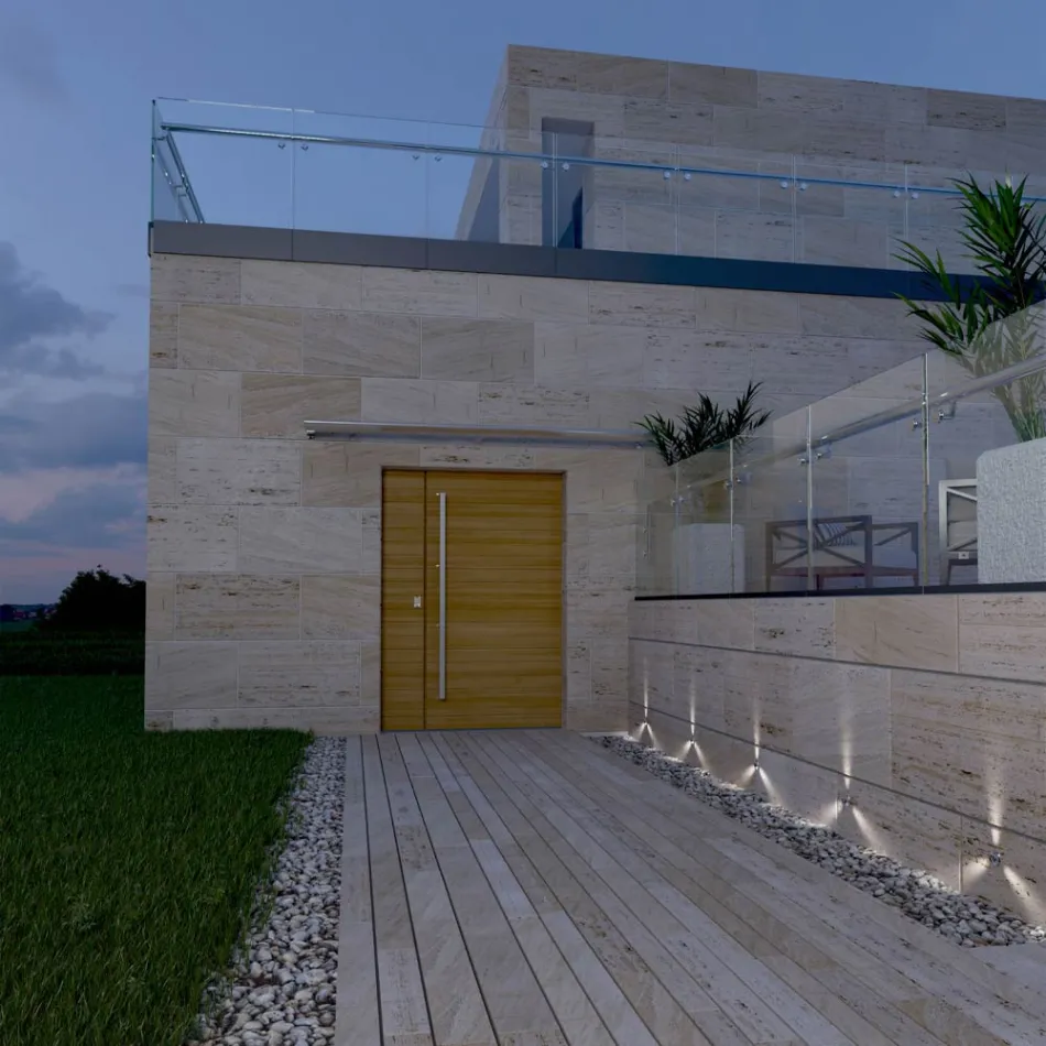 Marcador Led Exterior Empotrable Acero Inoxidable 2W 4 Piezas - Elisir viadurini