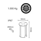 Marcador Led Exterior Empotrable Acero Inoxidable 2W 4 Piezas - Elisir viadurini