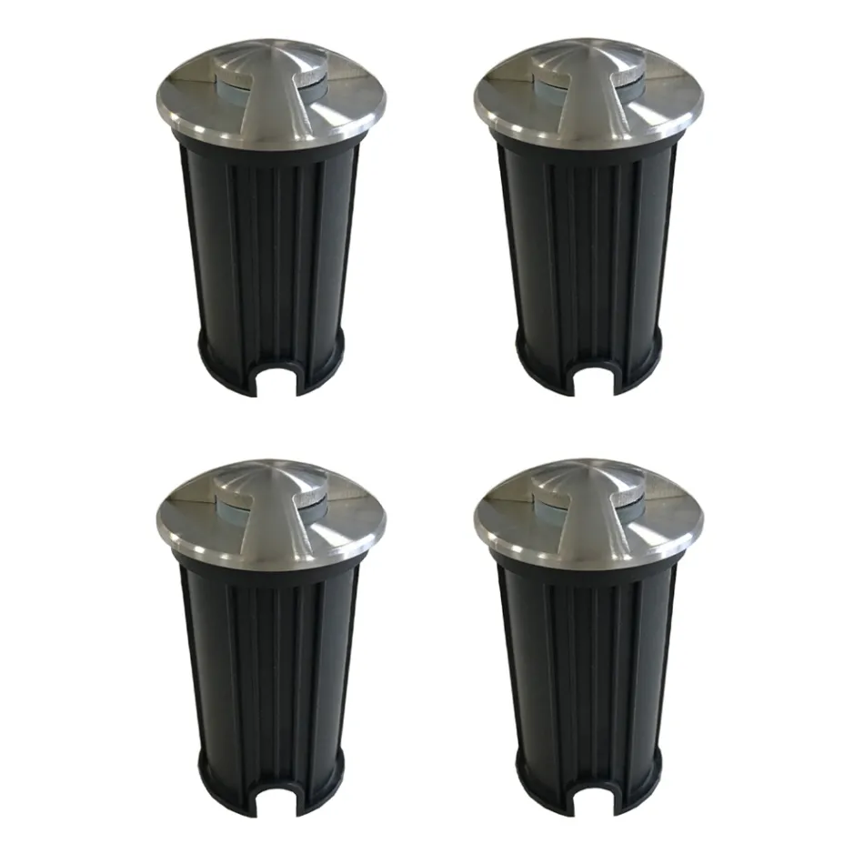 Marcador Led Exterior Empotrable Acero Inoxidable 2W 4 Piezas - Elisir viadurini