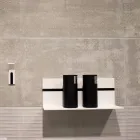 Estante de pared de Corian blanco L 35 o L 60 cm Calidad Made in Italy - Elono viadurini