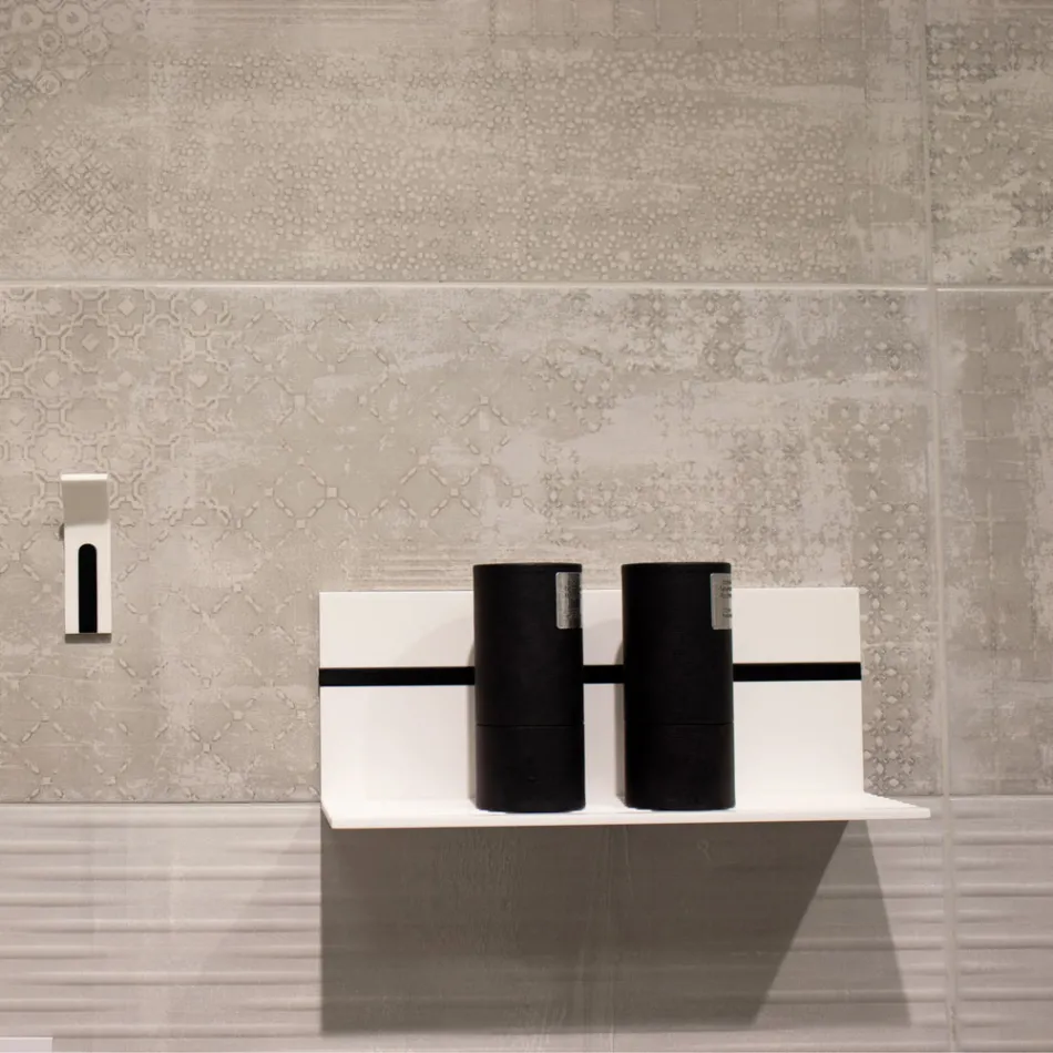 Estante de pared de Corian blanco L 35 o L 60 cm Calidad Made in Italy - Elono viadurini