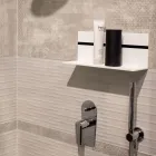 Estante de pared de Corian blanco L 35 o L 60 cm Calidad Made in Italy - Elono viadurini