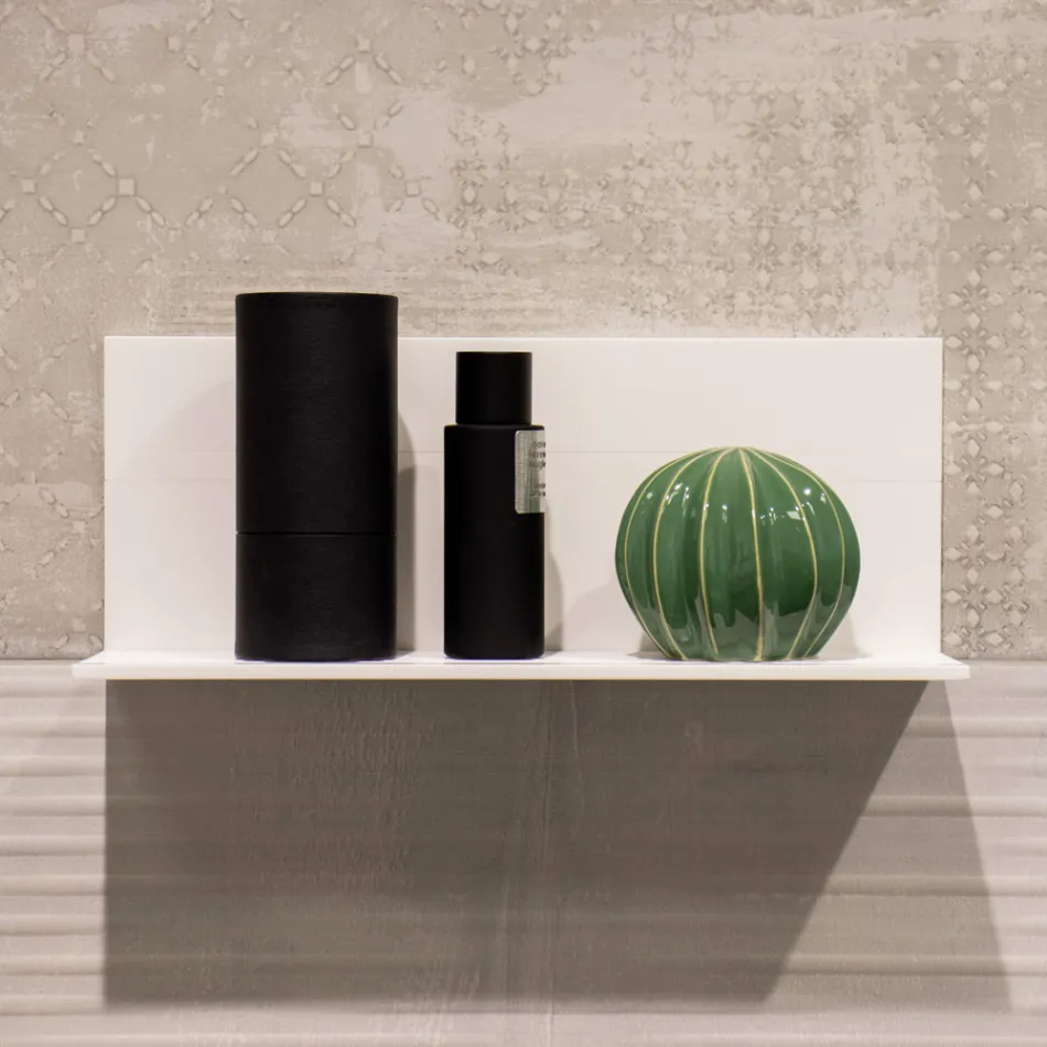 Estante de pared de Corian blanco L 35 o L 60 cm Calidad Made in Italy - Elono viadurini