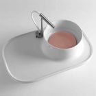 Estante con lavabo integrado en cerámica blanca brillante Hecho en Italia - Uber viadurini