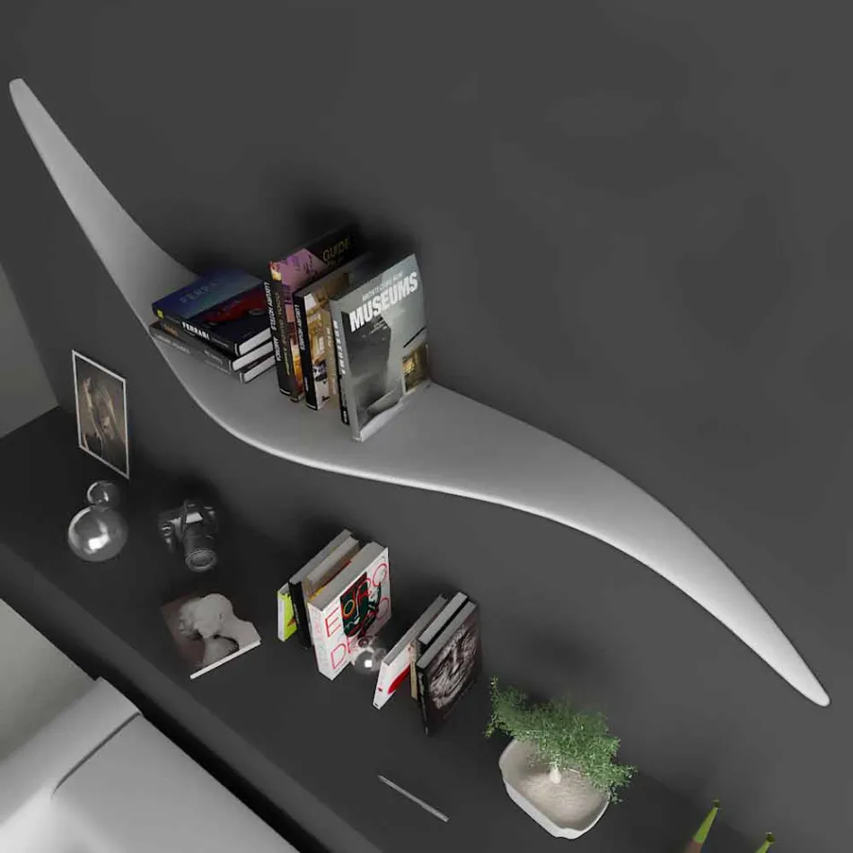 Estantería de pared de diseño moderno hecha en Italia, Tuscania viadurini