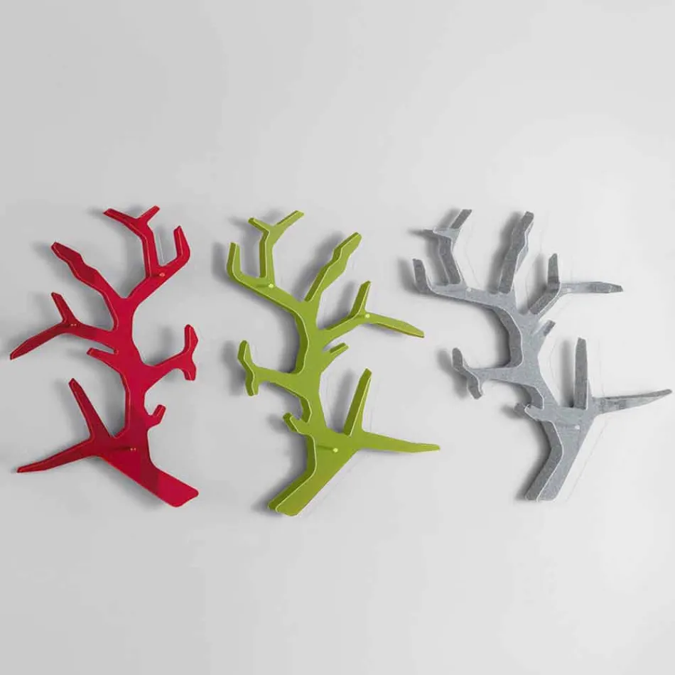 Estante de pared de plexiglás con percheros Made in Italy - Neón viadurini