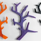 Estante de pared de plexiglás con percheros Made in Italy - Neón viadurini