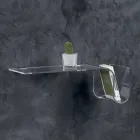 Estantería de diseño en cristal acrílico transparente Made in Italy - Teride viadurini