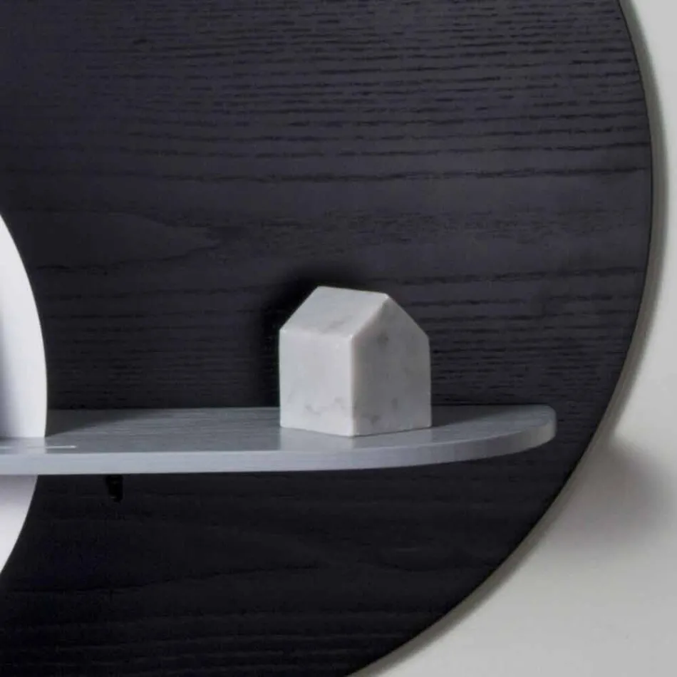 Estantería de diseño en multicapa barnizada compuesta por paneles modulares - Livia viadurini