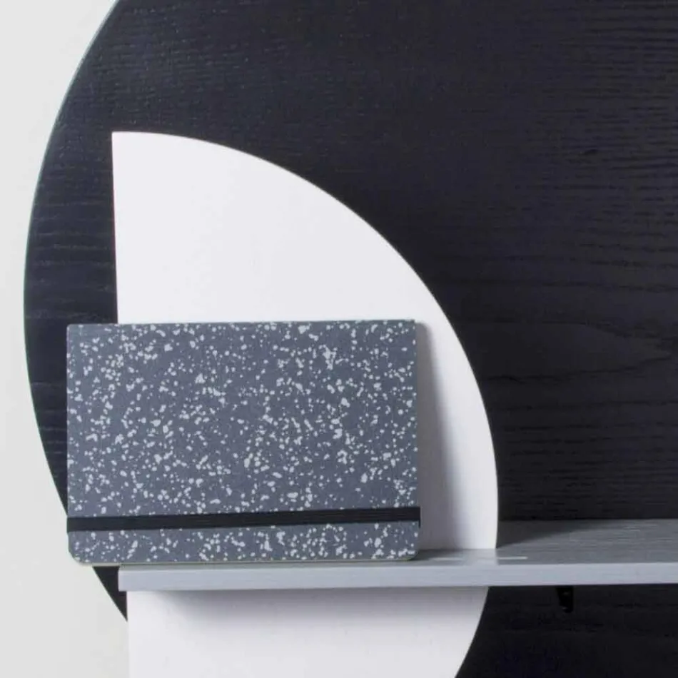 Estantería de diseño en multicapa barnizada compuesta por paneles modulares - Livia viadurini