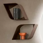 Estantería de pared metálica Eteris con espacio interior, disponible en tres colores. viadurini