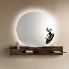 Estantería metálica de diseño moderno con dos baldas horizontales - Miro viadurini