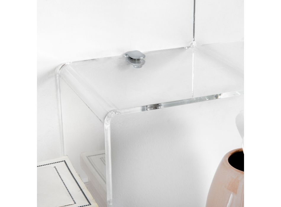 Estante para objetos de plexiglás transparente Made in Italy - Mufasa viadurini