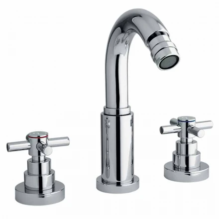 Mezclador clásico de 3 orificios en latón cromado Made in Italy - Zumbo viadurini