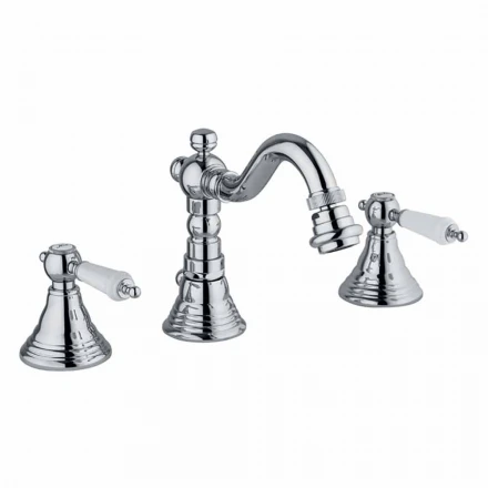 Mezclador de 3 orificios para bidé en latón de diseño clásico Made in Italy - Shelly viadurini