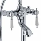 Mezclador de columna para bañera con ducha en latón Made in Italy - Shelly viadurini