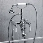 Mezclador de columna para bañera con ducha en latón Made in Italy - Shelly viadurini