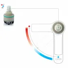 Mezclador de lavabo alto de latón sin desagüe Made in Italy - Sindra viadurini