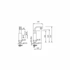 Mezclador de bidé para baño de diseño en latón sin desagüe Made in Italy - Panela viadurini