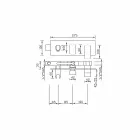 Mezclador de ducha empotrado de diseño moderno en latón Made in Italy - Sika viadurini