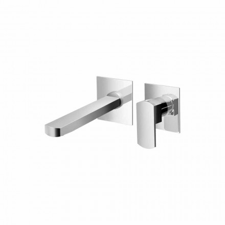 Mezclador de lavabo de pared de latón Made in Italy - Sika viadurini