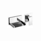 Mezclador de lavabo de pared moderno con caño en cascada Made in Italy - Bibo viadurini