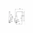 Mezclador de lavabo de baño con caño giratorio alto Made in Italy - Panela viadurini