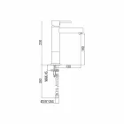 Mezclador de lavabo de baño de latón cromado sin desagüe Made in Italy - Ermia viadurini