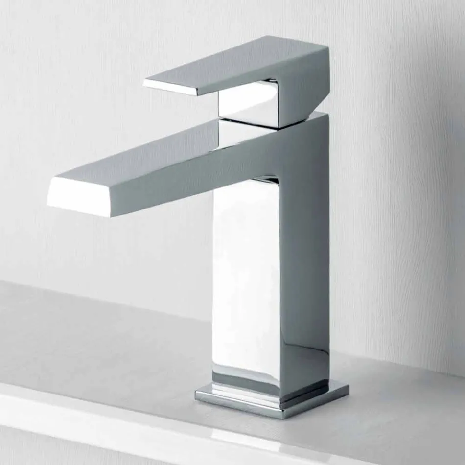Mezclador de lavabo de baño moderno sin desagüe Made in Italy - Galla viadurini