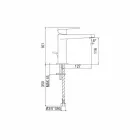 Mezclador de lavabo de baño moderno sin desagüe Made in Italy - Galla viadurini