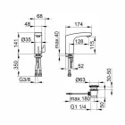 Mezclador de lavabo moderno con sensor de infrarrojos en metal cromado - Gonzo viadurini