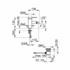 Mezclador de bidé moderno con desagüe automático en metal cromado - zanio viadurini