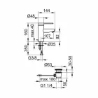 Mezclador de lavabo de baño moderno en metal cromado - Zanio viadurini