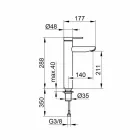 Mezclador monomando de diseño moderno para lavabo de baño en metal - Zanio viadurini