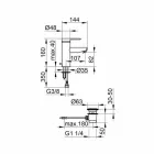 Mezclador monomando de diseño moderno para lavabo de baño en metal - Zanio viadurini