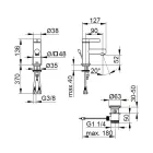 Mezclador monomando de lavabo Diseño clásico Latón cromado - Artemisia viadurini