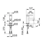 Mezclador monomando de lavabo Diseño clásico Latón cromado - Artemisia viadurini