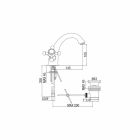 Mezclador alto de un orificio para lavabo de baño en latón Made in Italy - Lisca viadurini