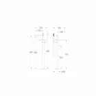 Mezclador de bañera de piso moderno Made in Italy - Palimio viadurini