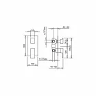 Mezclador de ducha con desviador de 3 vías Made in Italy - Panela viadurini