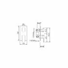 Mezclador de ducha con desviador de tres salidas Made in Italy - Sika viadurini