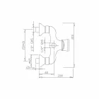 Mezclador de diseño para ducha exterior en latón Made in Italy - Neno viadurini